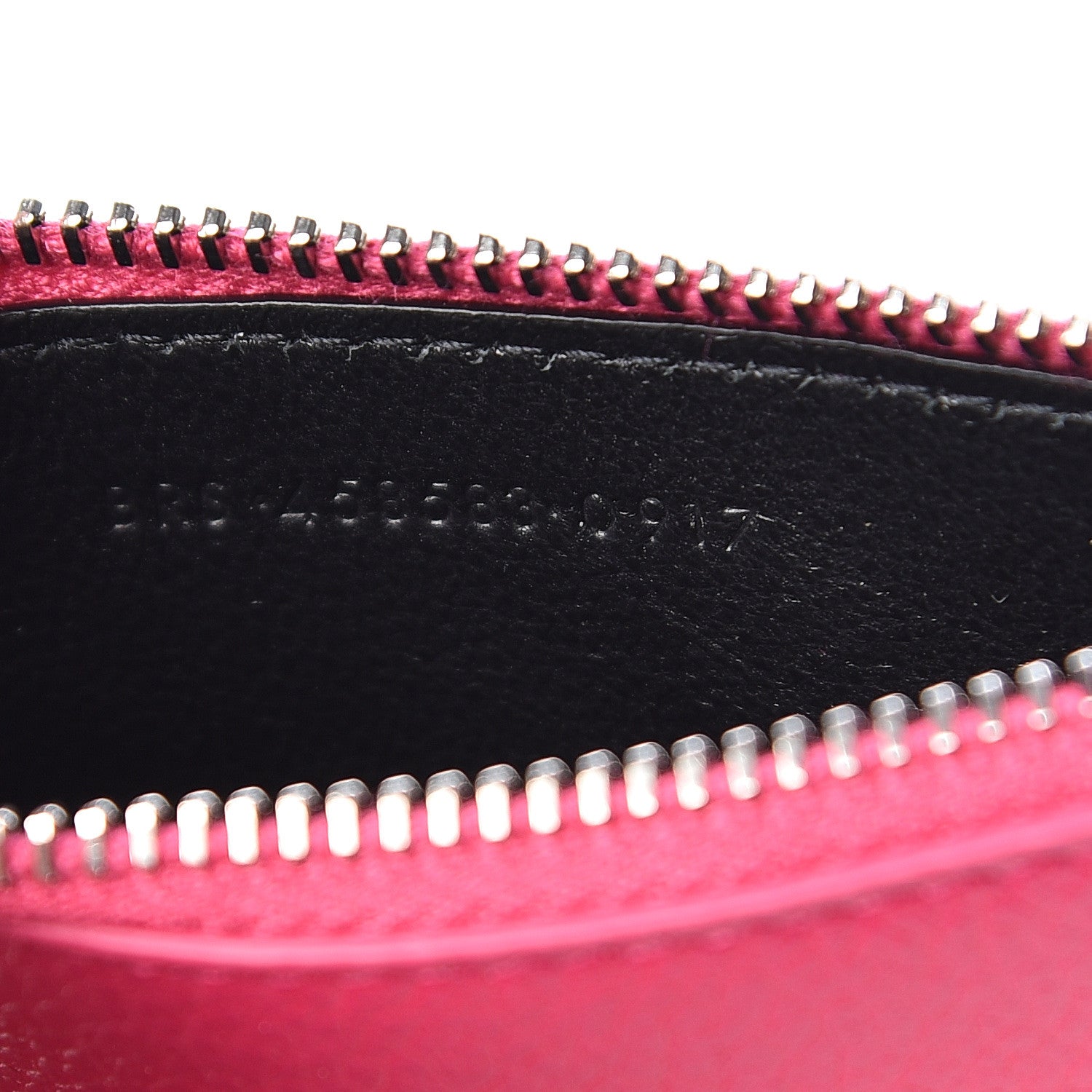 Saint Laurent Grained Calfskin 5 Fragments Zip Pouch Card Holder Bubblegum 7 of 8