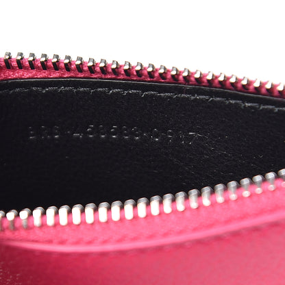 Saint Laurent Grained Calfskin 5 Fragments Zip Pouch Card Holder Bubblegum 7 of 8