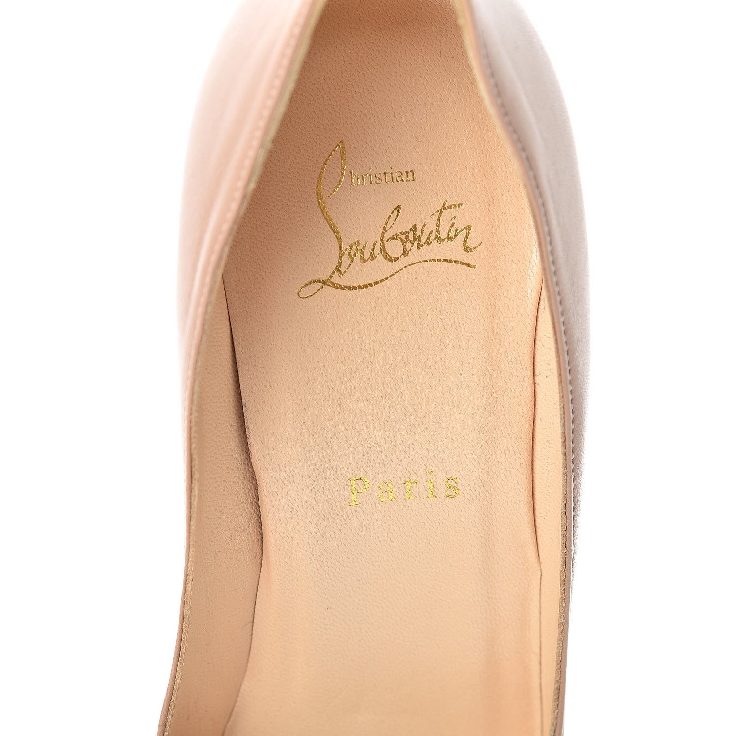Christian Louboutin Nappa Apostrophy 100 Pumps 40.5 Nude 6 of 11