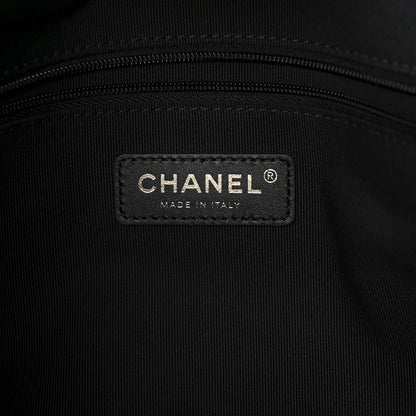 Chanel Suede Calfskin Shiny Lambskin Quilted Small Coco Base Shopping Bag Beige Black 6 of 10