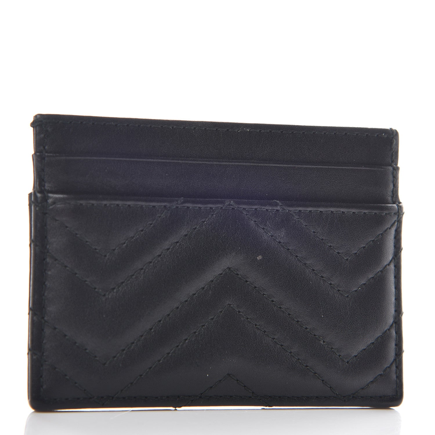 Gucci Calfskin Matelasse GG Marmont Card Holder Black 3 of 7