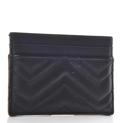 Gucci Calfskin Matelasse GG Marmont Card Holder Black 3 of 7
