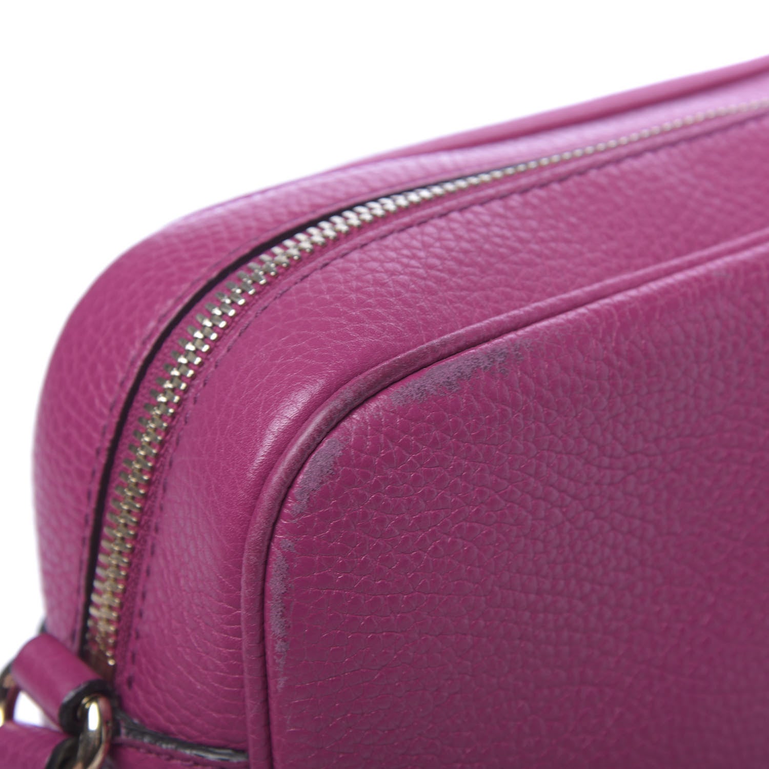Gucci Pebbled Calfskin Small Soho Disco Bag Bright Bougainvillea 14 of 15