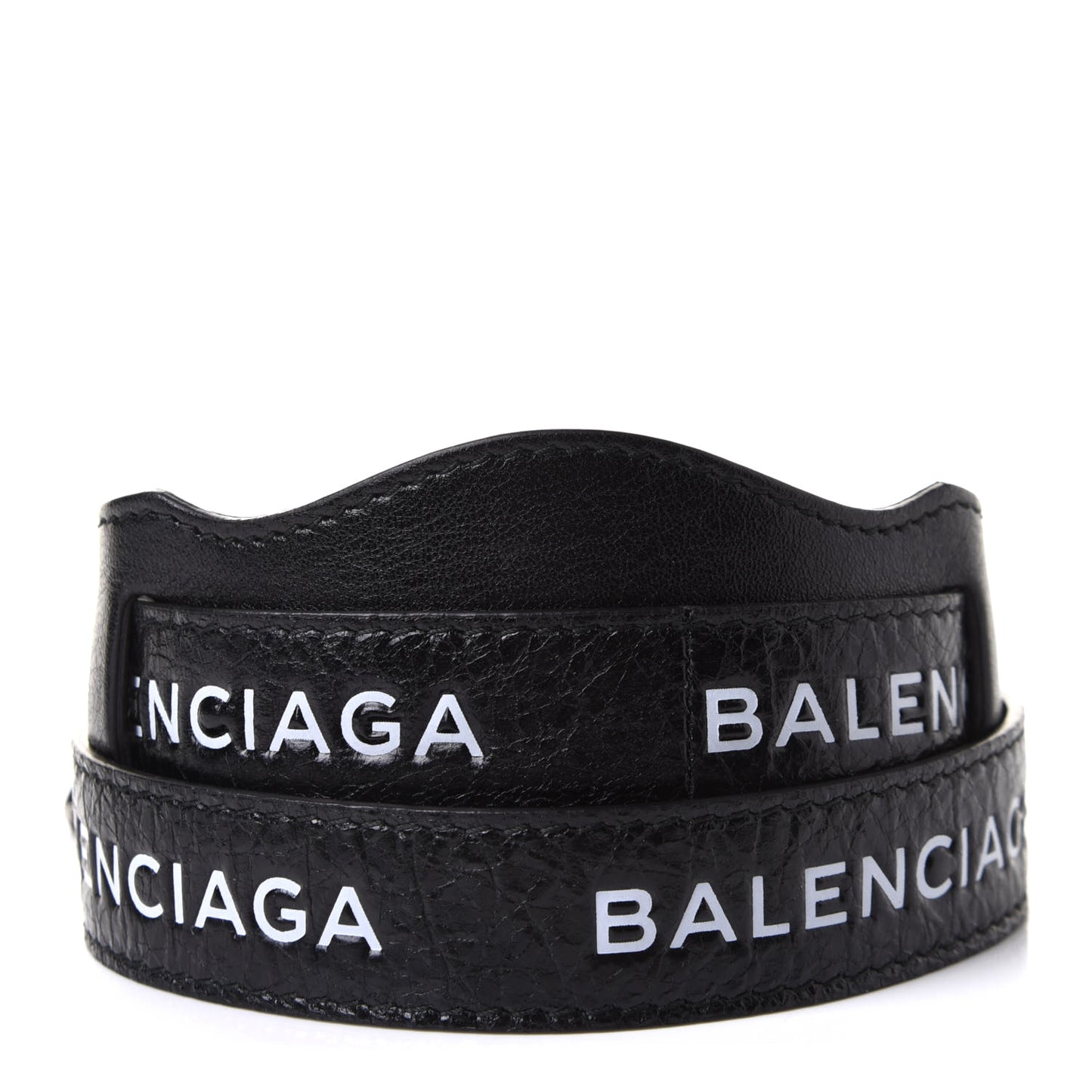 Agneau Classic Hardware Logo Shoulder Strap Black