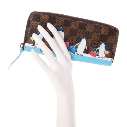 Louis Vuitton Damier Ebene 2017 Christmas Animation Clemence Wallet 2 of 7