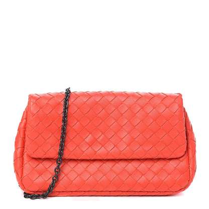 Bottega Veneta Nappa Intrecciato Chain Crossbody Red 1 of 11