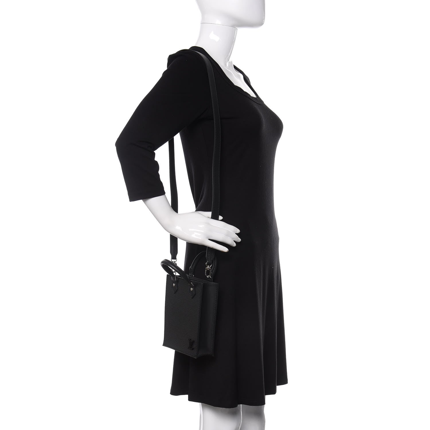 Louis Vuitton Epi Petit Sac Plat Black 2 of 10