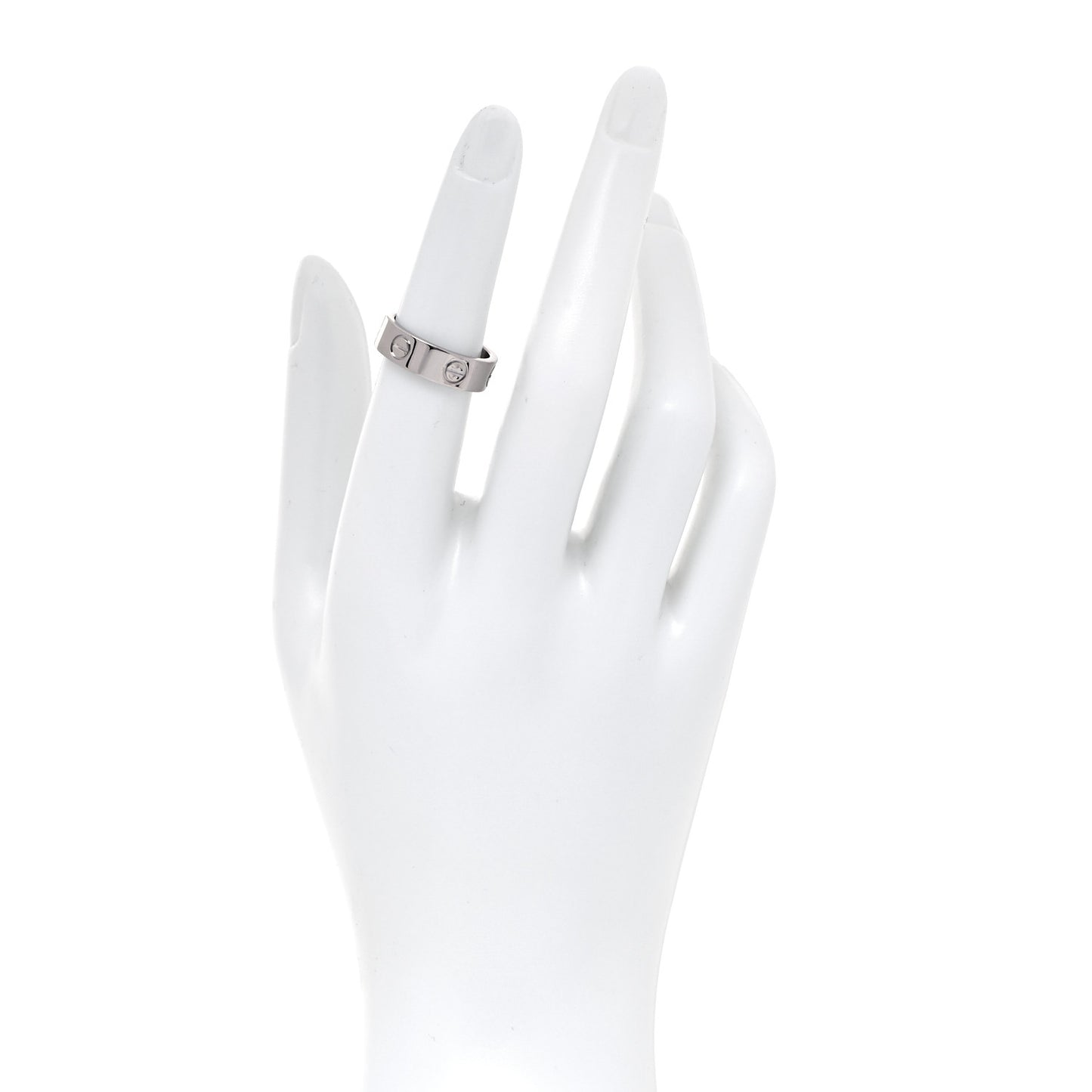 18K White Gold 5.5mm LOVE Ring 51 5.75