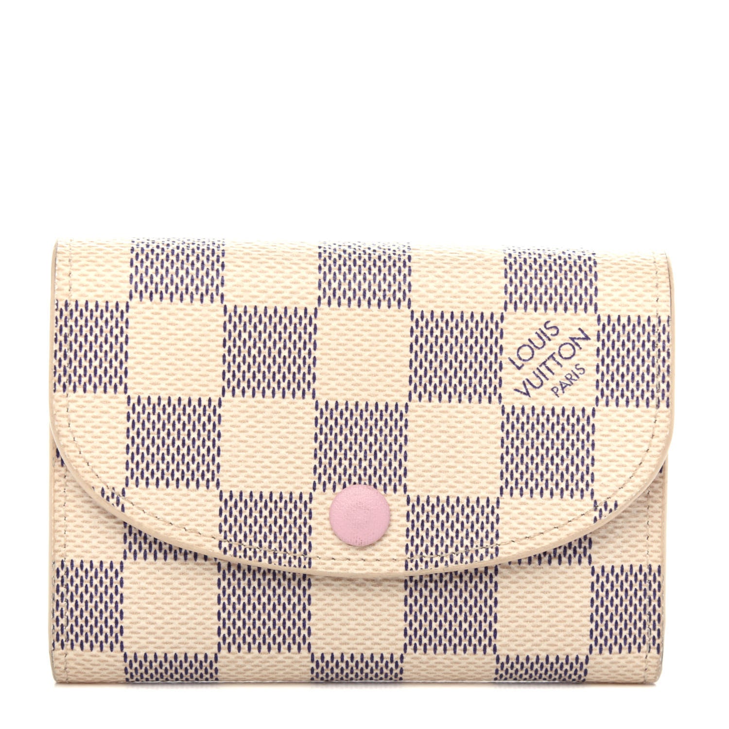 Louis Vuitton Damier Azur Rosalie Coin Purse Rose Ballerine 1 of 8