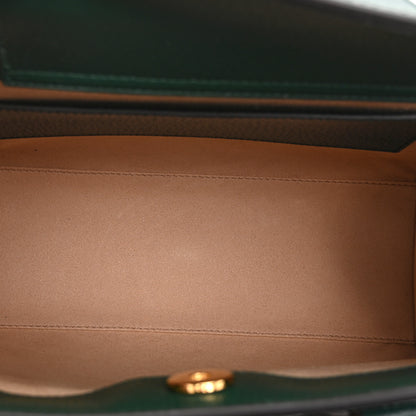 Gucci Textured Dollar Calfskin Web Small Diana Tote Bag Vintage Green Powder Pink 5 of 10