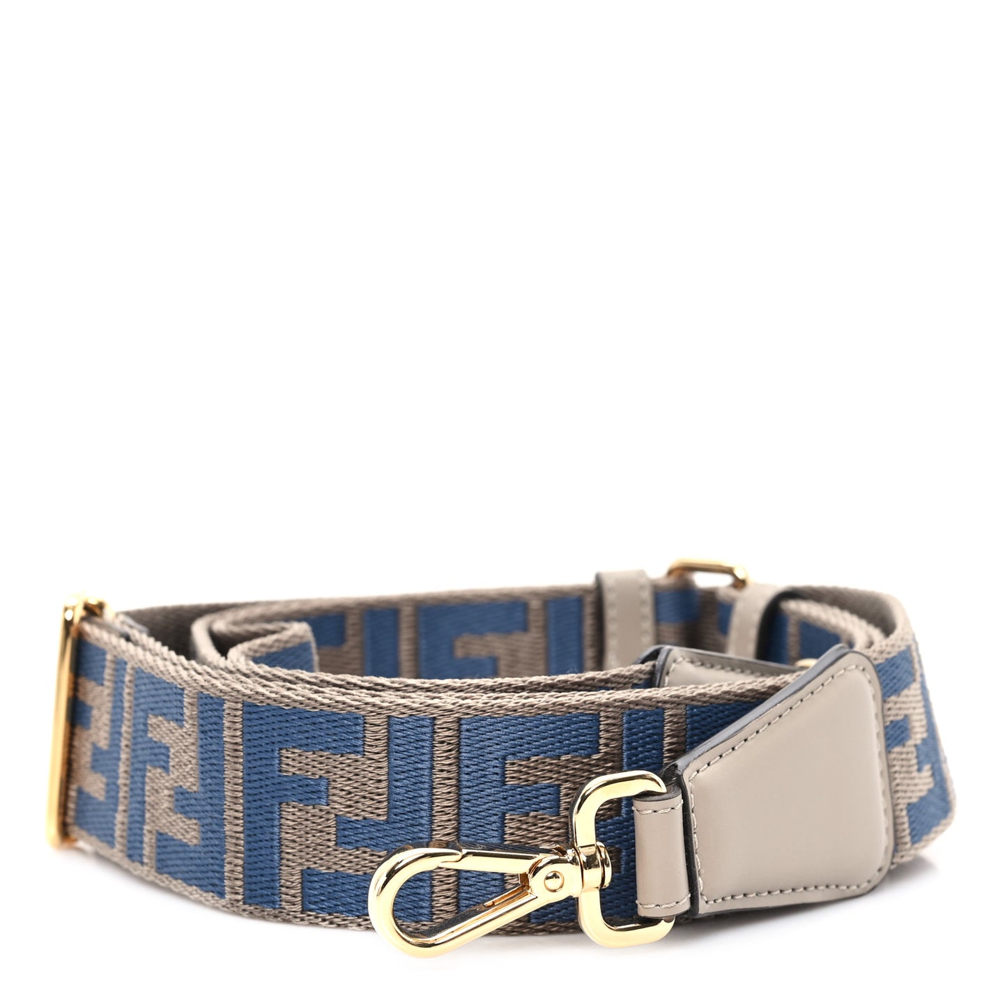 Jacquard Ribbon Vitello King FF Bi-Color Intreccio Adjustable Strap You Dove Poseidon