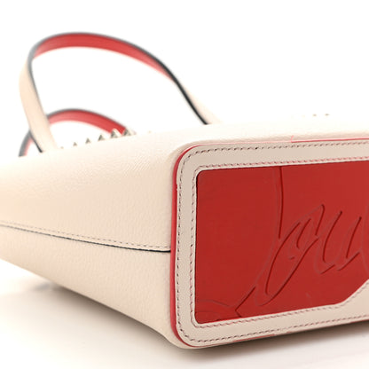 Christian Louboutin Calfskin Spikes Mini East West Cabata Tote Leche 9 of 12