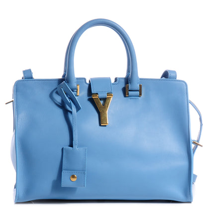 Saint Laurent Calfskin Small Classic Y Cabas Blue Glacier 1 of 10
