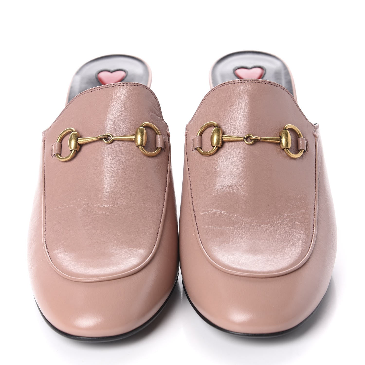 Gucci Malaga Kid Horsebit Princetown Mid Heel Mules 39 Crystal Pink 2 of 10
