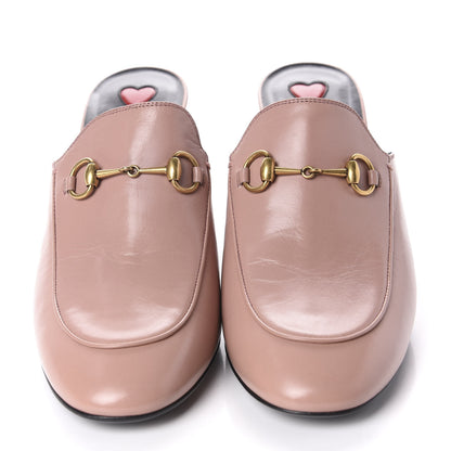 Gucci Malaga Kid Horsebit Princetown Mid Heel Mules 39 Crystal Pink 2 of 10