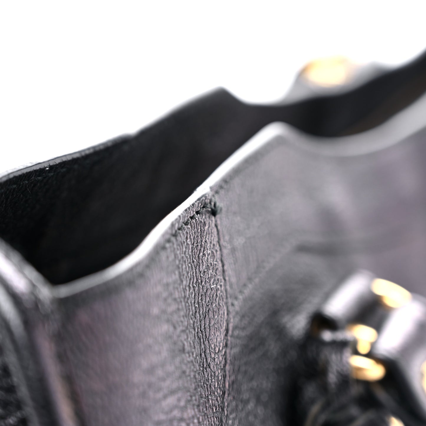 Chevre Gold Metallic Edge Hardware City Black
