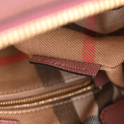 Burberry Soft Grain Calfskin House Check Small Helmsley Crossbody Dusty Pink 9 of 17