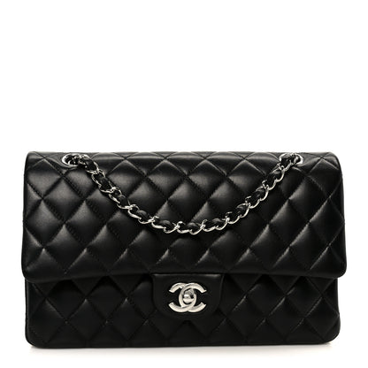 Chanel Lambskin Quilted Medium Double Flap Black 1 of 11