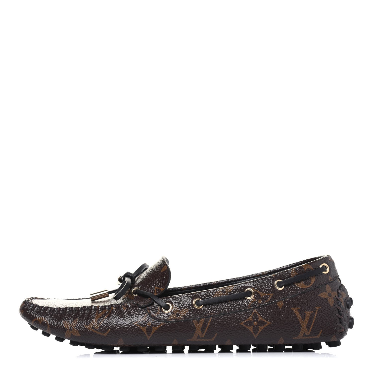Louis Vuitton Monogram Arizona Car Shoe Moccasin Loafers 38 Macassar 1 of 11