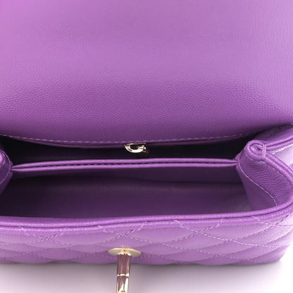 Chanel Caviar Quilted Extra Mini Coco Handle Flap Purple 5 of 11