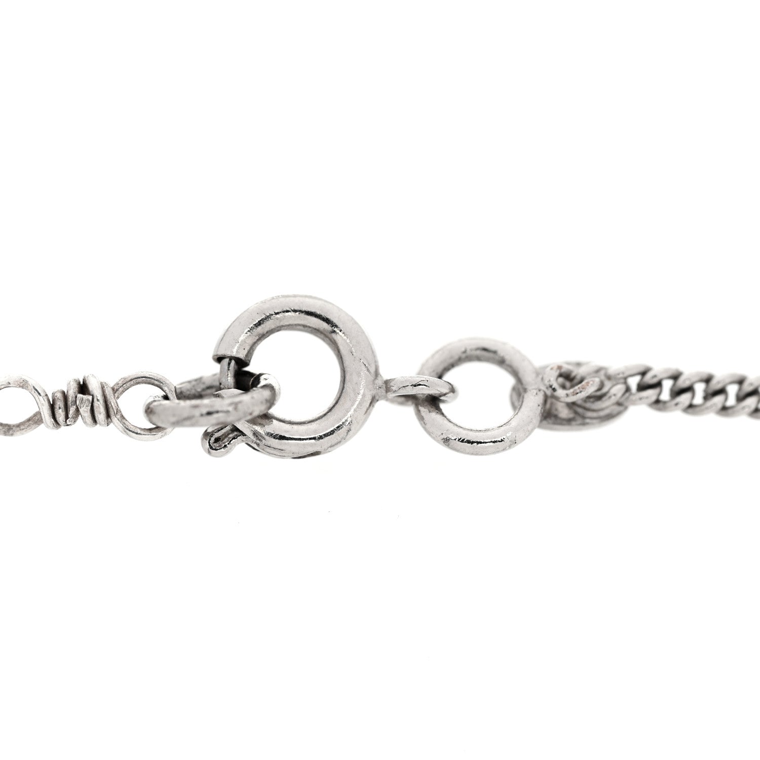 Chanel Enamel Heart CC Charm Bracelet Red Pink Silver 4 of 5