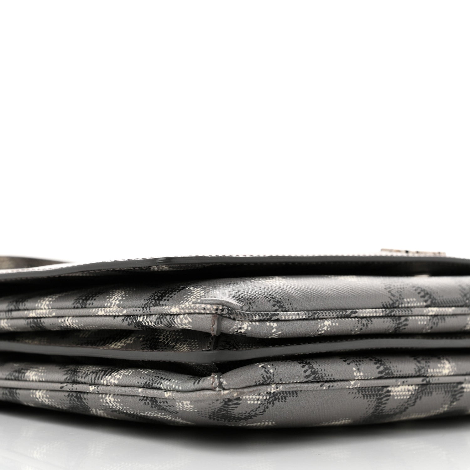 Prada Saffiano Molecule Print Top Handle Flap Bag Ematite 10 of 14