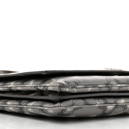 Prada Saffiano Molecule Print Top Handle Flap Bag Ematite 10 of 14