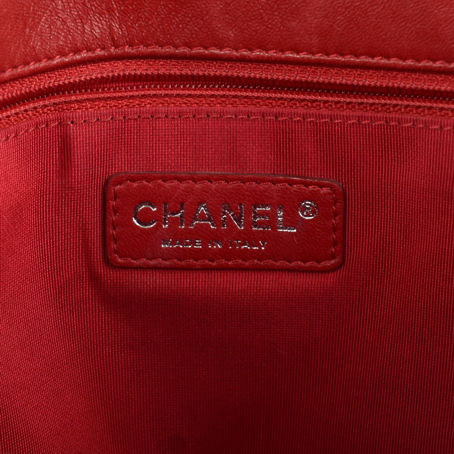 Patent Calfskin XL Lipstick Tote Red