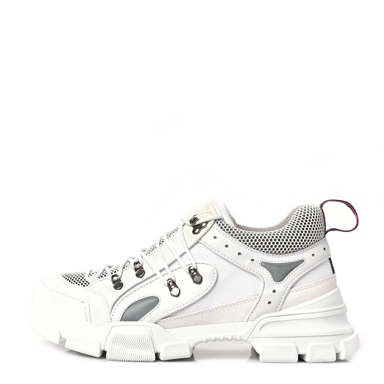 Gucci X SEGA Mesh Technical Canvas Nappa Reflective Mens Flashtrek Sneakers 11.5 Great White 1 of 7