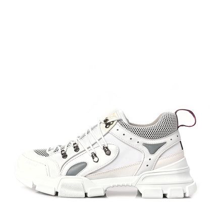 Gucci X SEGA Mesh Technical Canvas Nappa Reflective Mens Flashtrek Sneakers 11.5 Great White 1 of 7