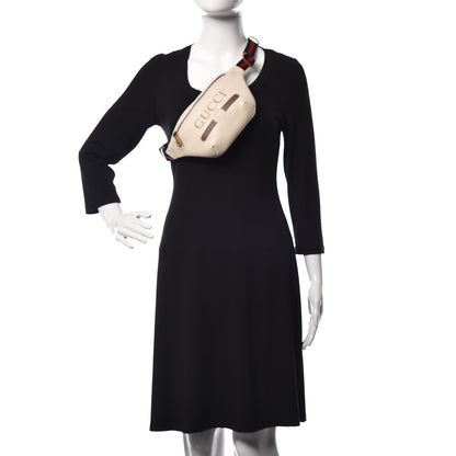 Gucci Grained Calfskin Small Logo Belt Bag White 2 of 11