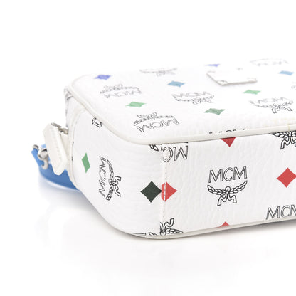 MCM Skyoptic Visetos Spectrum Diamond Camera Bag White 7 of 9