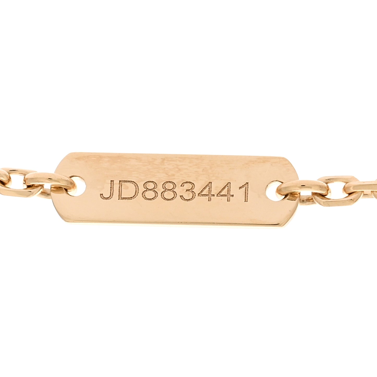18K Yellow Gold Mother of Pearl Vintage Alhambra Pendant Necklace