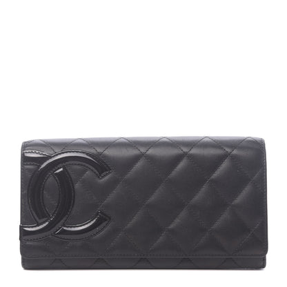 Chanel Calfskin Quilted Cambon Tri-Fold Wallet Black 1 of 10