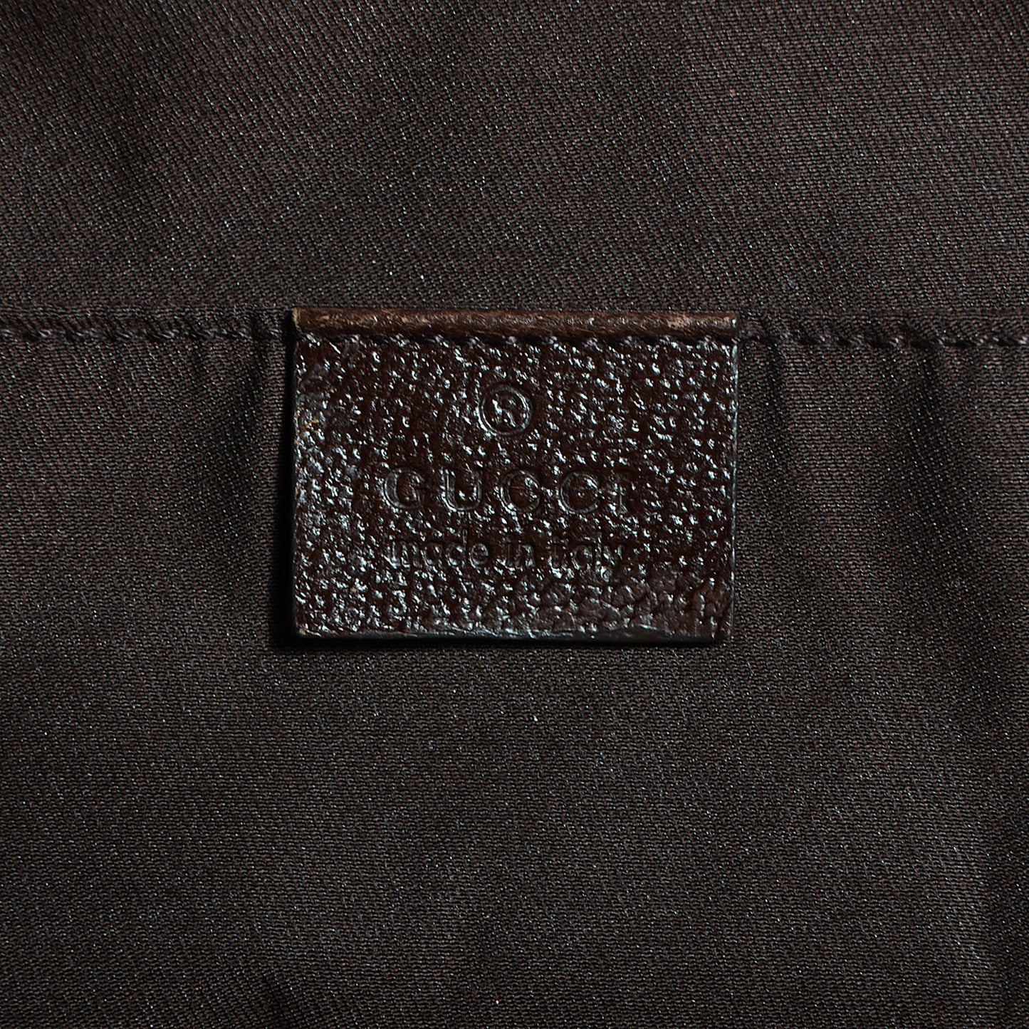 GG Monogram Medium Web Handle Vertical Tote Bag Dark Brown