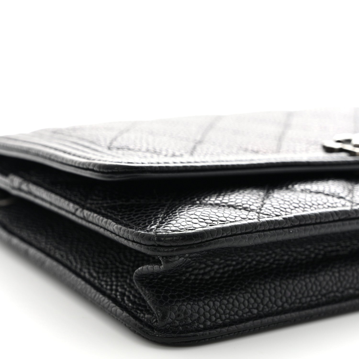 Chanel Caviar Quilted Boy Wallet On Chain WOC Black 10 of 14
