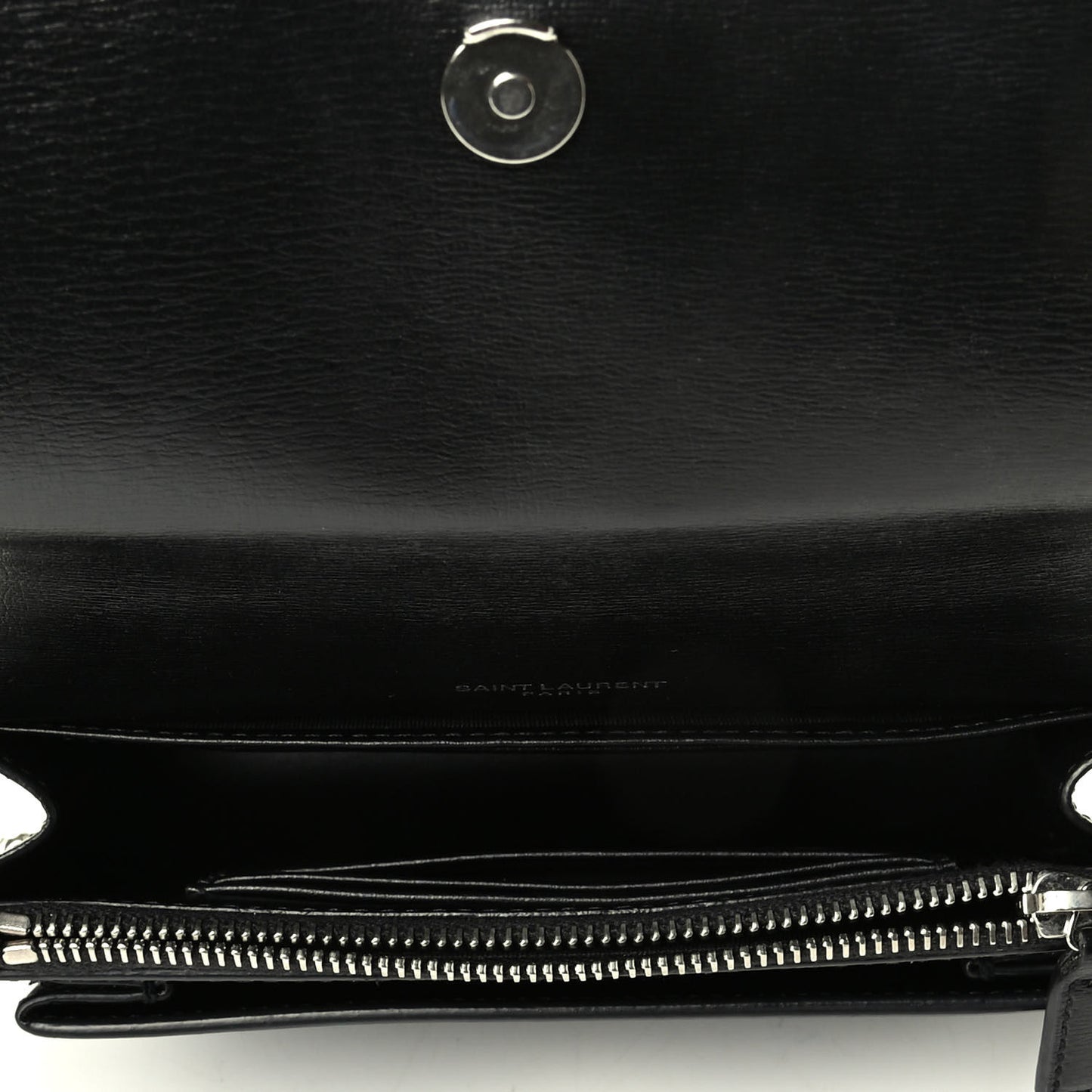 Calfskin Monogram Sunset Chain Wallet Black