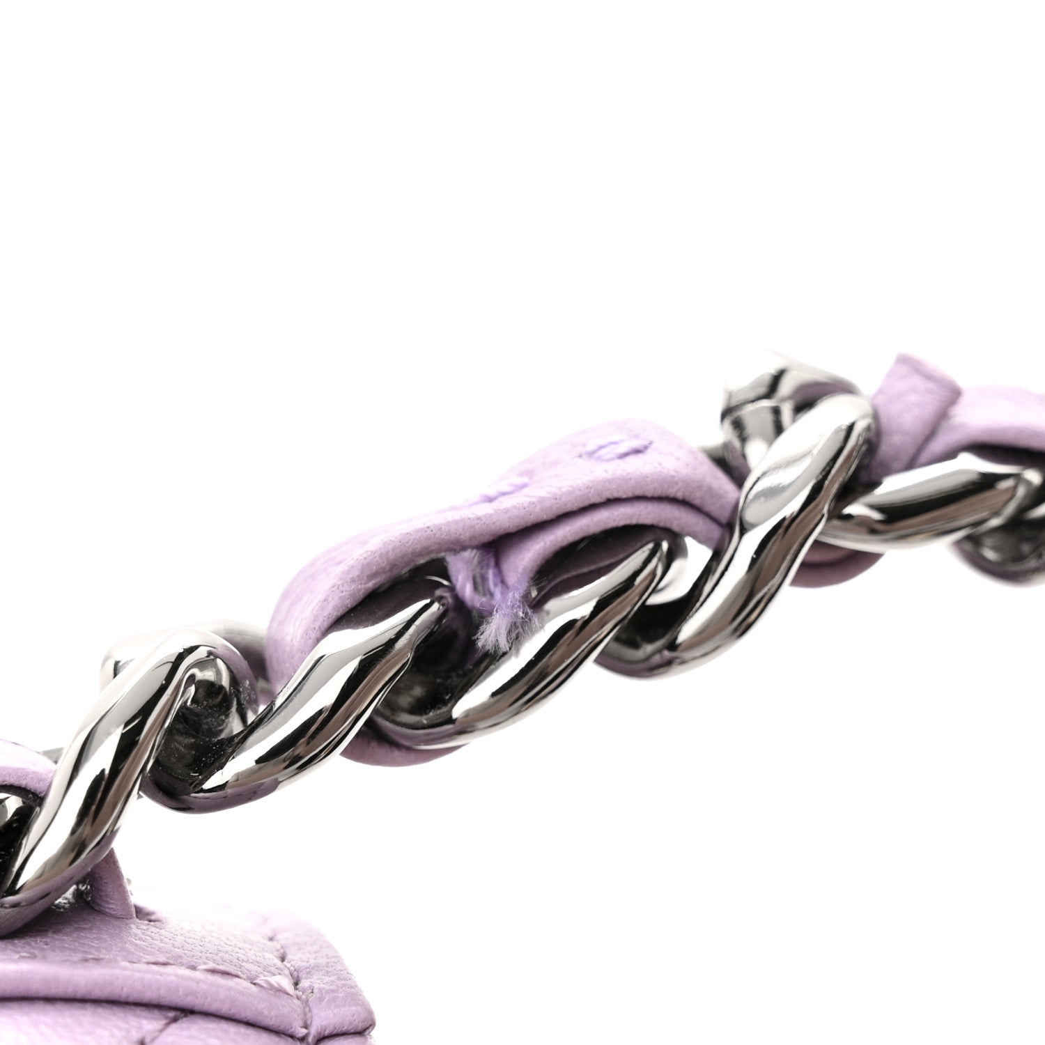 Chanel Lambskin Quilted Chanel 19 Wallet On Chain WOC Light Purple 15 of 15
