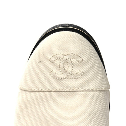 Chanel Fabric Lace Up Combat Boots 39 White 13 of 14