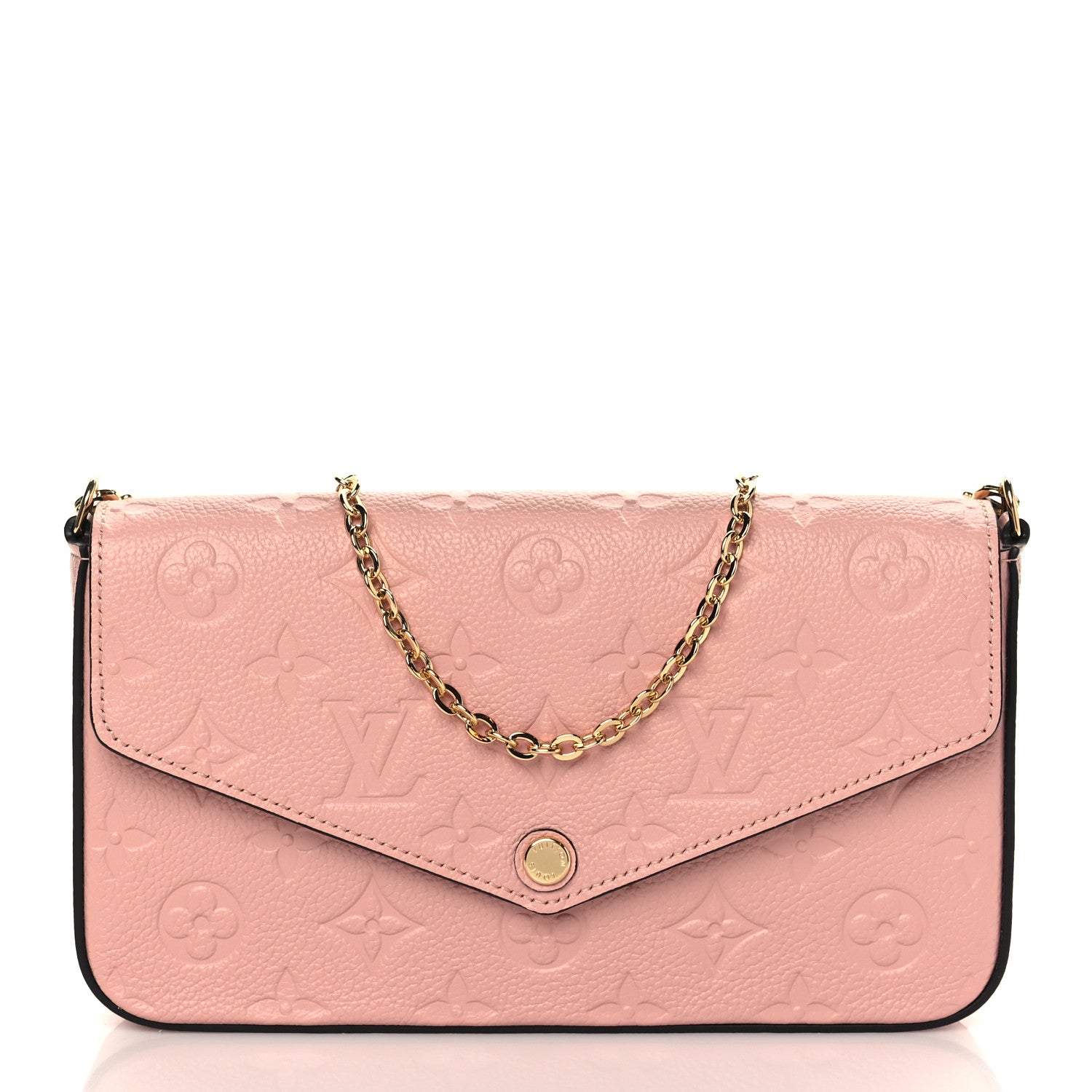 Louis Vuitton Empreinte Pochette Felicie Chain Wallet Rose Poudre 2 of 7