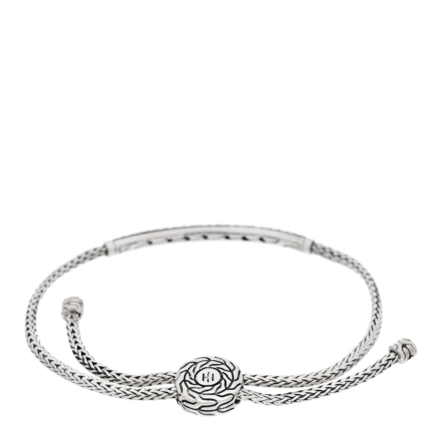 Sterling Silver Black Sapphire Classic Chain Pull Through Station Bracelet Black
