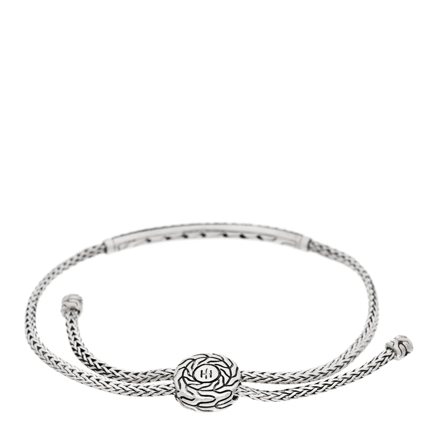 John Hardy Sterling Silver Black Sapphire Classic Chain Pull Through Station Bracelet Black 2 of 4