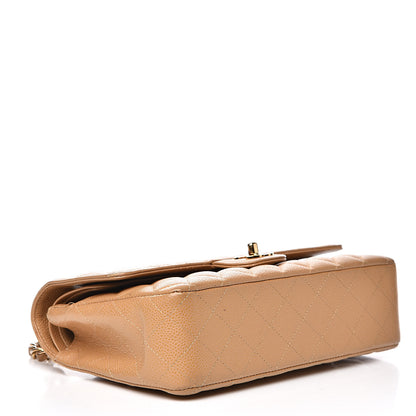 Chanel Caviar Quilted Medium Double Flap Beige 4 of 25