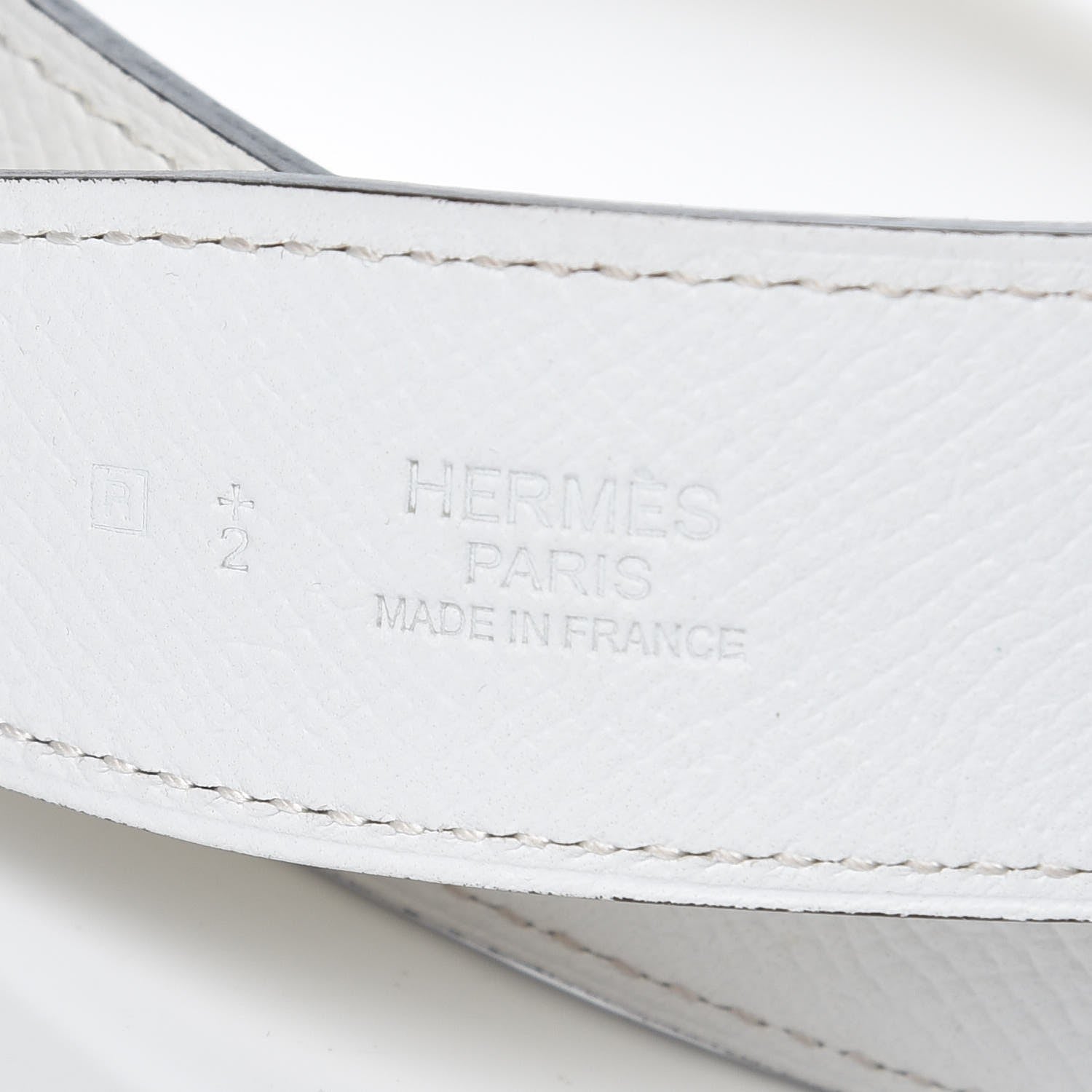 Hermes Swift Epsom 32mm H Belt 95 Craie White 3 of 8