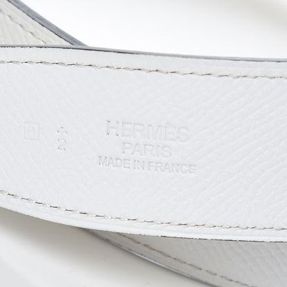 Hermes Swift Epsom 32mm H Belt 95 Craie White 3 of 8