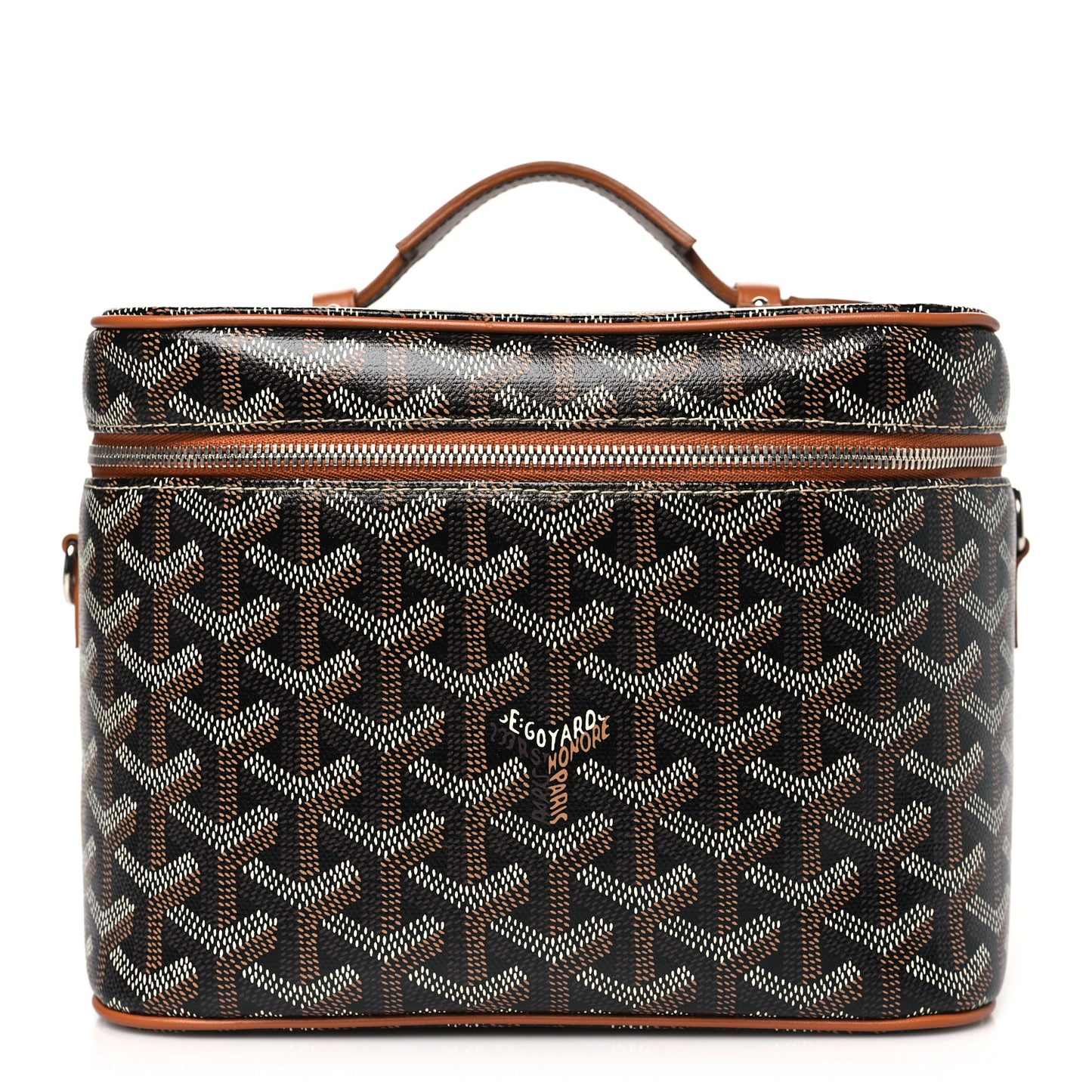 Goyardine Muse Vanity Case Black Gold