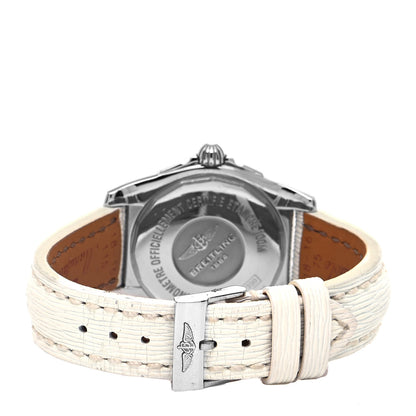 Breitling Stainless Steel Calfskin Diamond Mother of Pearl 36mm Galactic Automatic Watch A37330 3 of 5