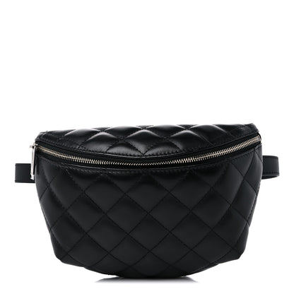 Chanel Calfskin Quilted Waist Belt Bag Black 1 of 9