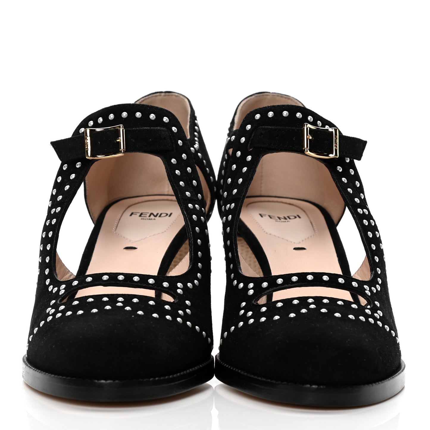 Suede Faux Lizard Pearl Embellished 36.5 Black