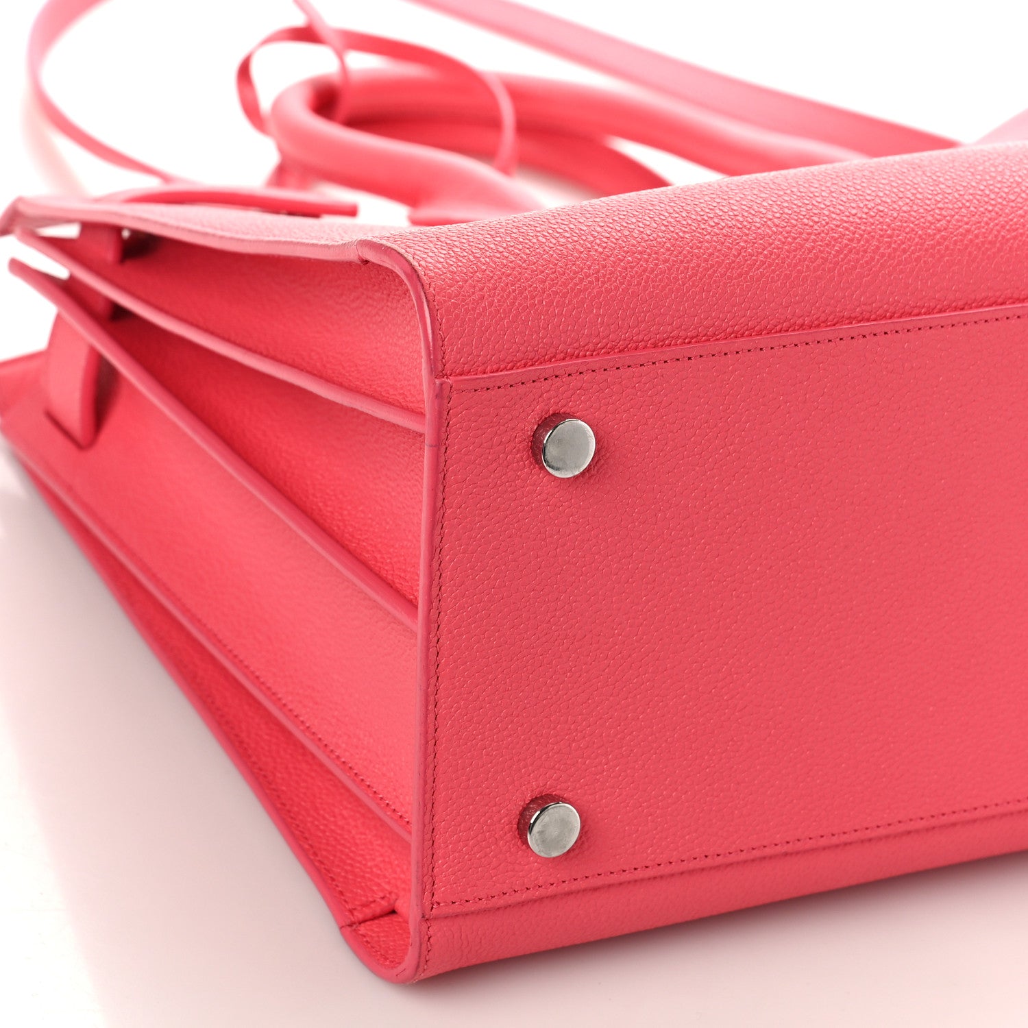 Saint Laurent Grained Calfskin Small Sac De Jour Rose Clair 9 of 10